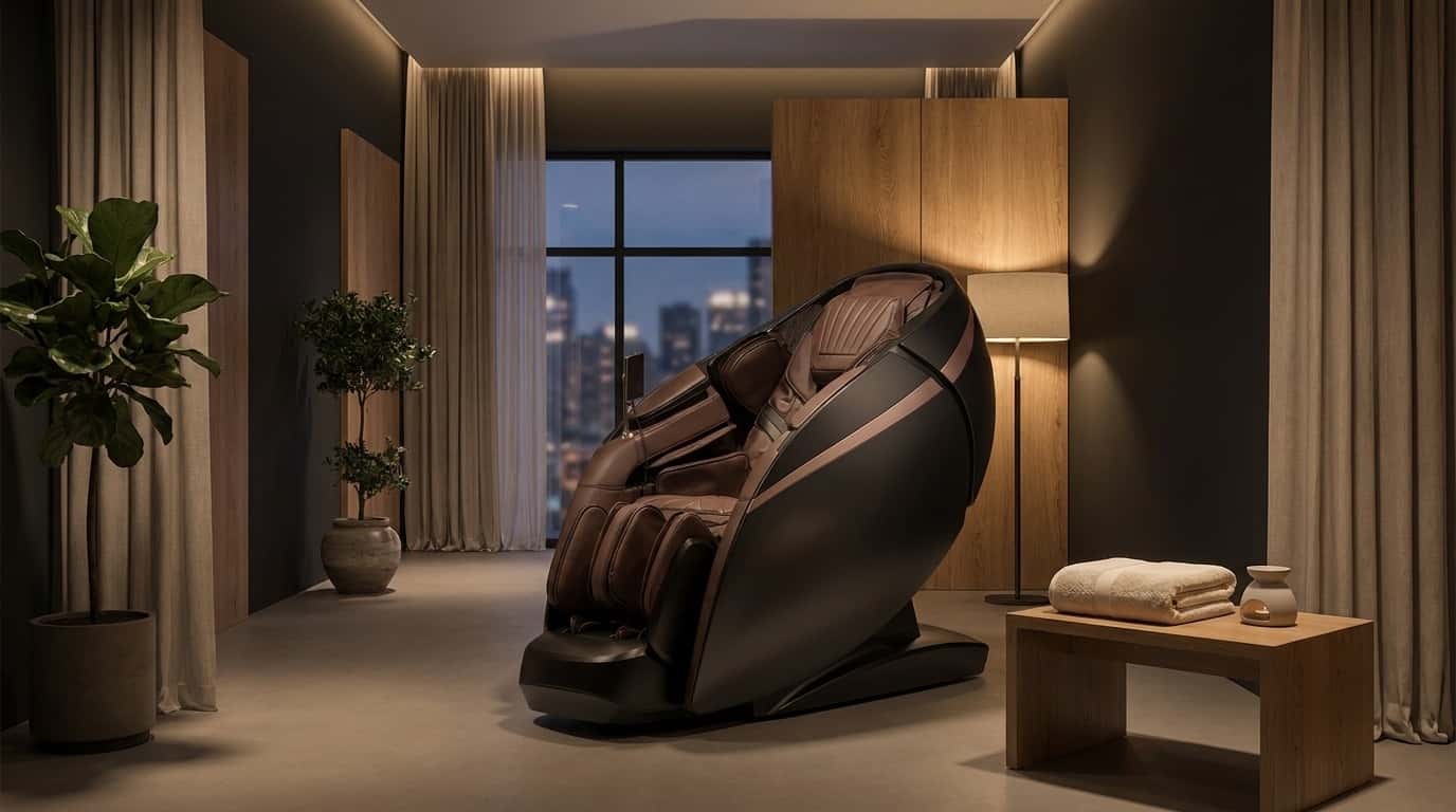 iRest massage chair in a hotel wellness area